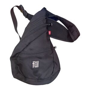 Ful One Shoulder Sling Backpack Black Adjustable Strap